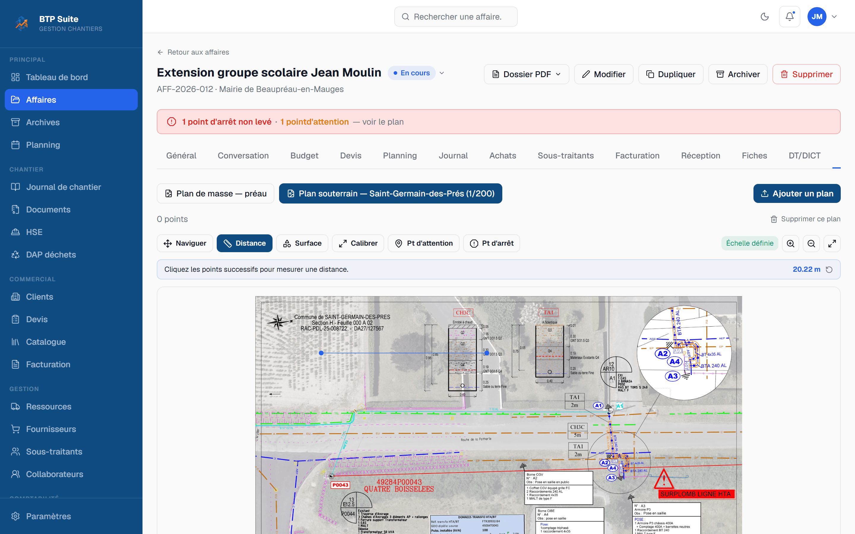 Plans cotés & mesure à l'échelle